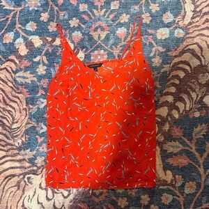 Banana Republic Red Camisole with Pattern